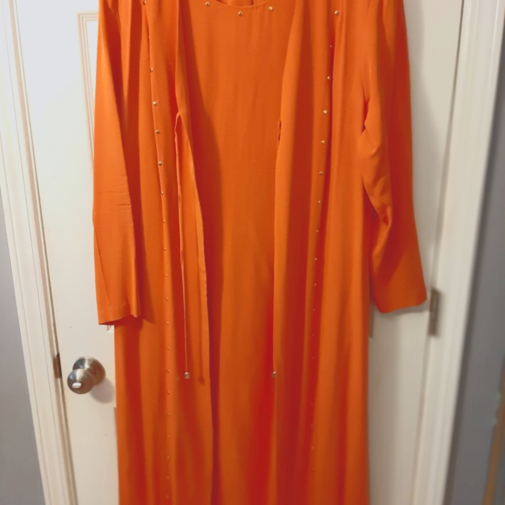 Essence by Mail Peachy Tangerine Colored Dress